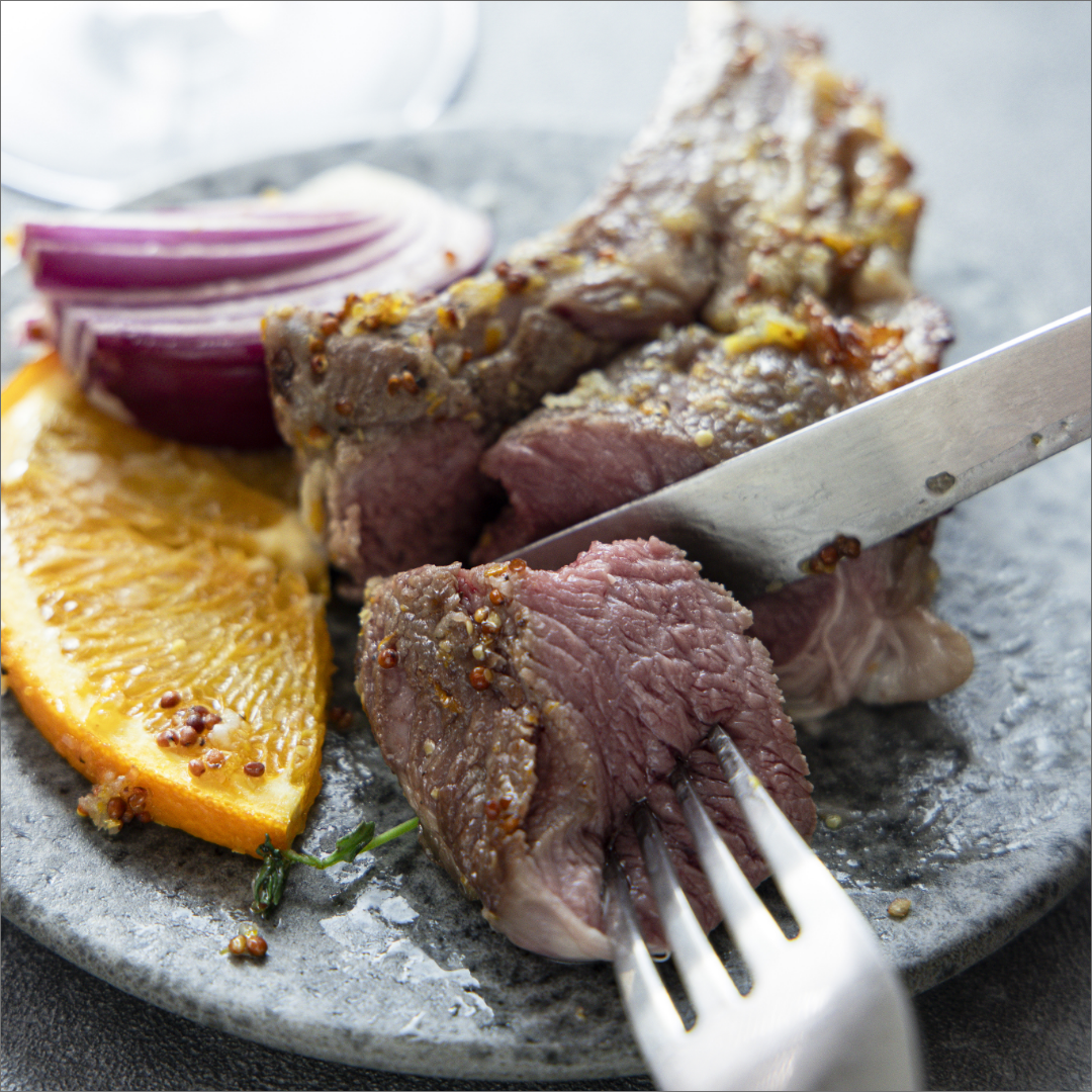 ラム肉のオレンジ焼き