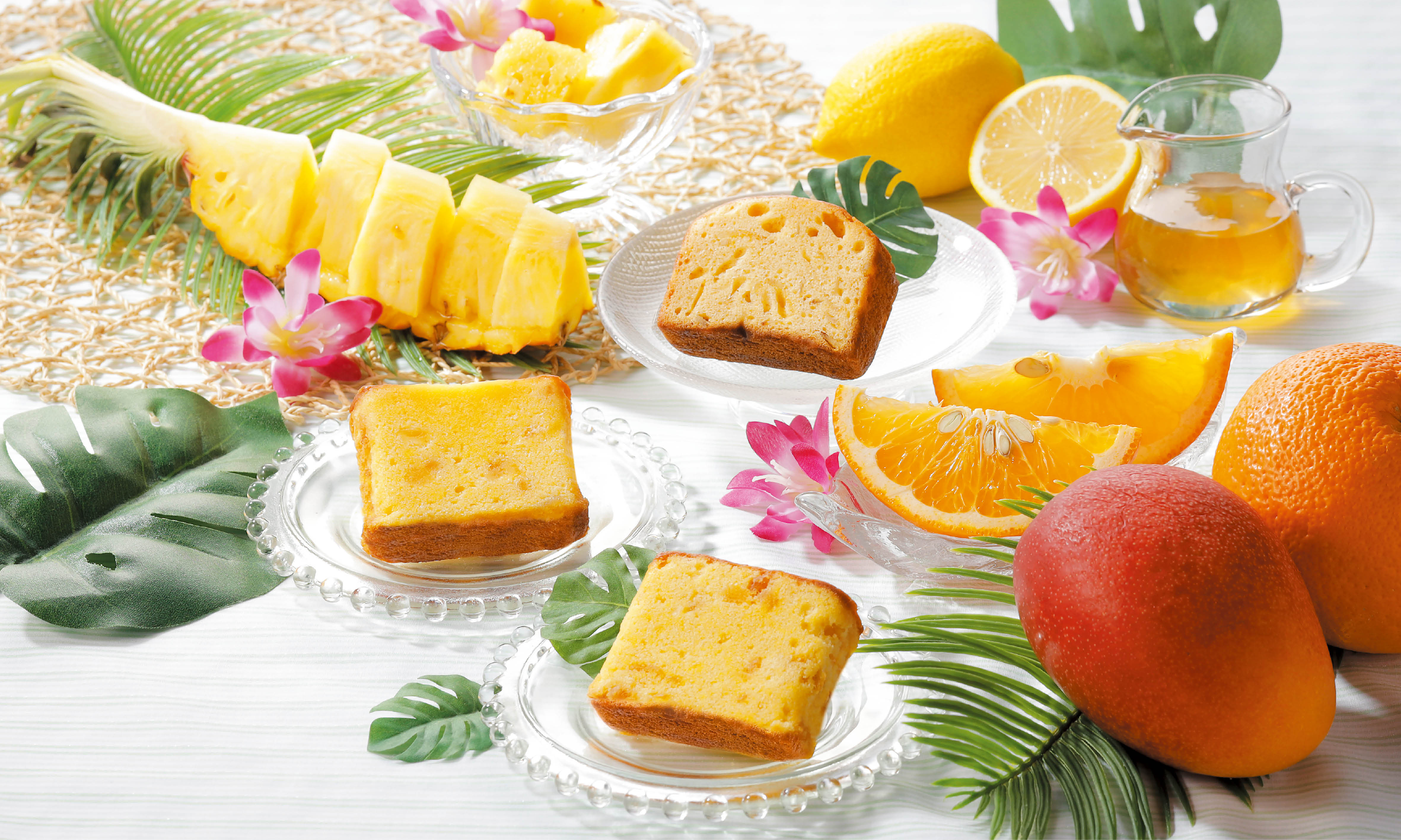 新商品】「はちみつレモンケーキ」「マンゴー甘夏ケーキ」「パイン